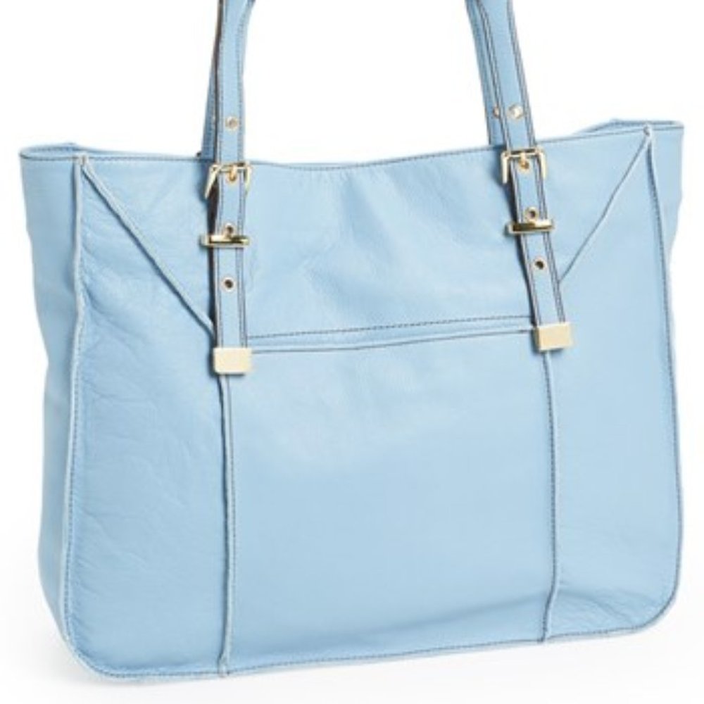 New Bag Leather Satchel Shopper Tote WHITE HandBag Purse NWT - Picture 15 of 16